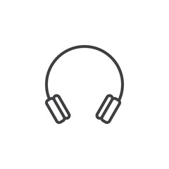 Wireless headset line icon