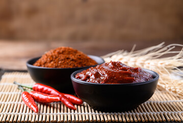 Gochujang (red chili paste), spicy and sweet fermented condiment in Korean food