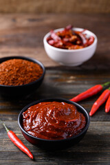 Gochujang (red chili paste), spicy and sweet fermented condiment in Korean food