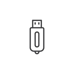 USB flash drive line icon