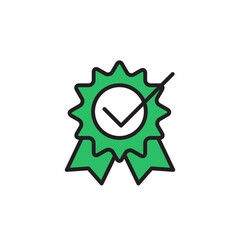Approved icon on white background