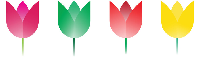 set tulip flower icon. style your sign symbol, vector illustration