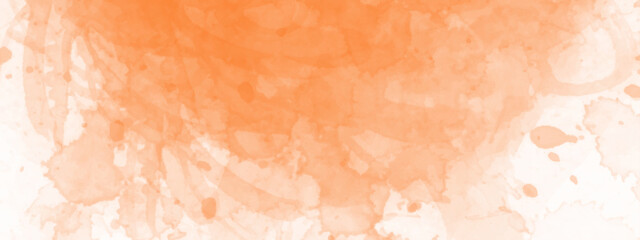 Fototapeta premium Abstract orange watercolor background.Orange background halloween texture for website backgrounds. Modern orange watercolor background for website banner and paper card decorative design.