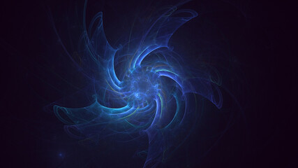 3D rendering abstract colorful fractal light background