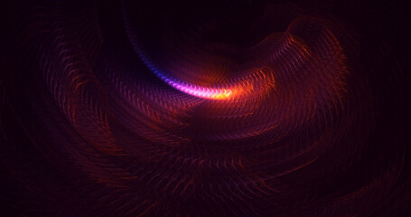 3D rendering abstract multicolor fractal light background