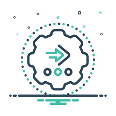 Mix icon for continued