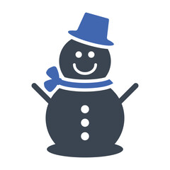 Snow man icon