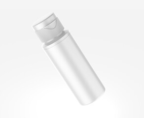 High resolution cosmetic bottle package isolated mockup fit for your design element. 3d illustration