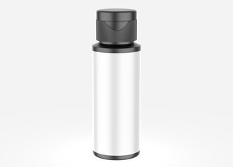 High resolution cosmetic bottle package isolated mockup fit for your design element. 3d illustration