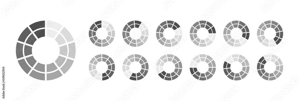 Fototapete circular loading buffering icons vector video ready for animation gif all keyframes frames bufring c