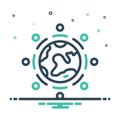 Obraz premium Mix icon for united