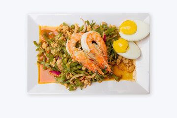 Winged Bean Salad with Fresh Shrimp Thai food