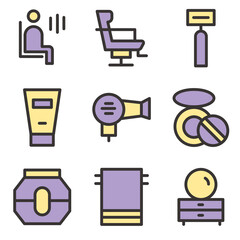 beauty and spa icon. vector design care for female beauty body.
