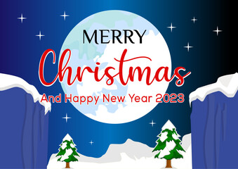 christmas card with christmas tree