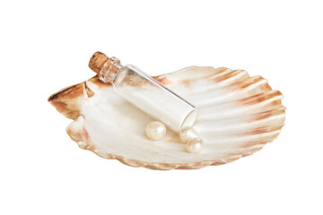 Ancient Roman cosmetics made of mother of pearl, retro perfume and vintage bath accessories,...