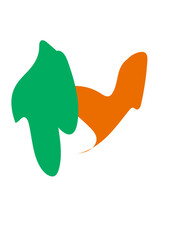 Orange Green Abstracts Shape 