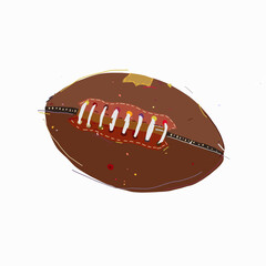 American football ball isolated