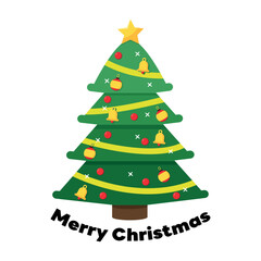 Christmas Tree flat design icon