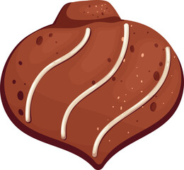 Set of gingerbread with icing lettering, Gingerbread Christmas toys, food illustrations, holiday food, christmas food, cliparts