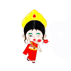 girl in thailand dress