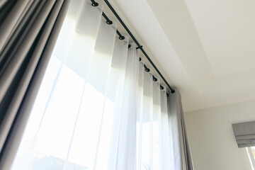 Obraz premium Curtain window interior decoration in living room