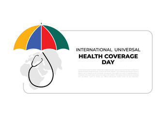 International universal health coverage day celebrated on december 12. - obrazy, fototapety, plakaty