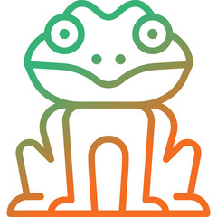 frog gradient line icon