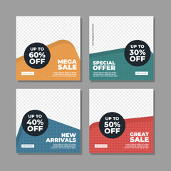 Fototapeta premium modern social media post template 