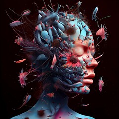 Midjourney abstract render of a mental disorder