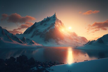 Illustration about natural landscapes. Made by AI.