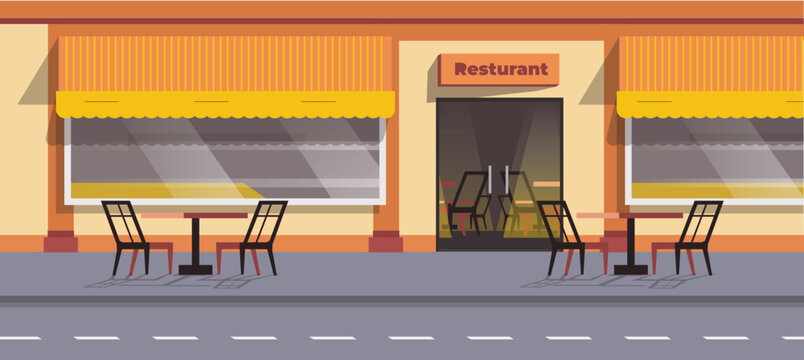 Background design, Restaurant background design for animation
