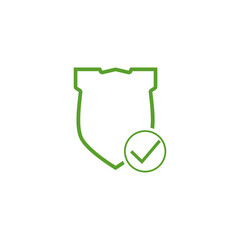 Shield icon isolated on white background