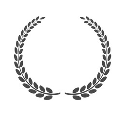 Obraz premium Laurel Wreath Isolated Flat Decoration Element Luxury Leaf PNG Illustration