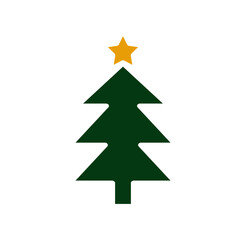 Obraz premium Christmas tree icon vector logo design template