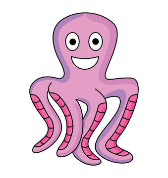 octopus cartoon character funny