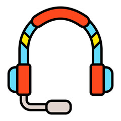 Headphone Filled Line Icon
