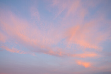 Sky with red-colored clouds