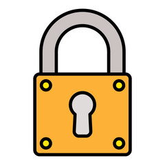 Lock Filled Line Icon