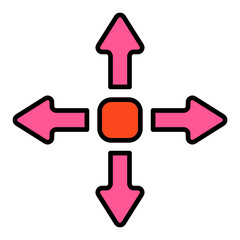 Move Filled Line Icon