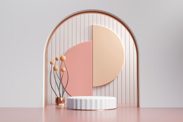 3D rendering minimal platform podium for product presentation background