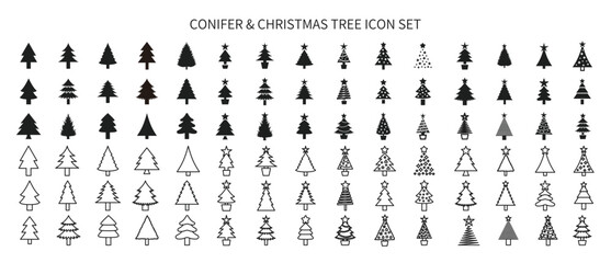 Conifer and Christmas tree set