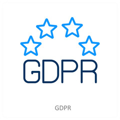 gdpr and privacy icon concept