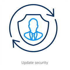 update security and refresh icon concept