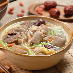 Delicious mutton hot pot in Taiwan.
