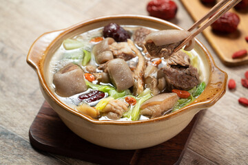 Delicious mutton hot pot in Taiwan.