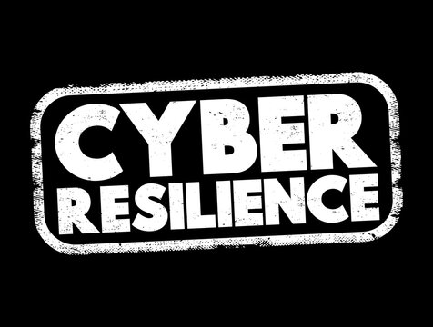 Cyber Resilience Text Stamp, Concept Background