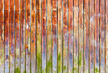 Painted wood wall