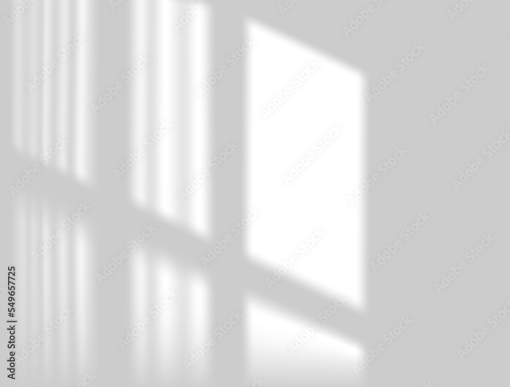 Fototapete semitransparent shadow overlay effect from the window isolated on transparent background. realistic 
