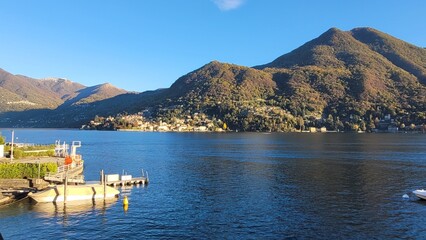 Lake Como mountain sly view