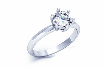 Wedding ring 3D rendering (high resolution 3D image)